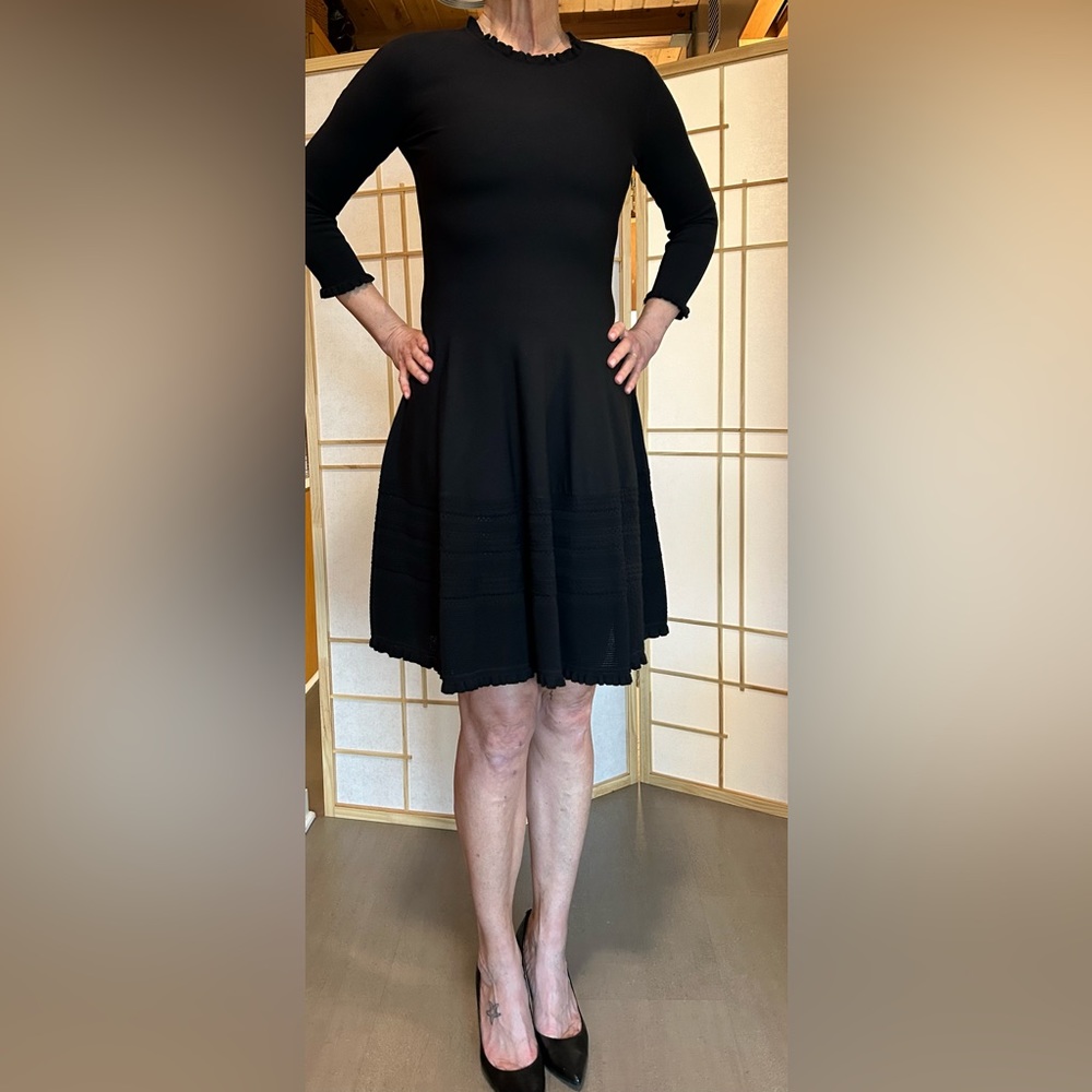 Black Kate Spade New York midi dress